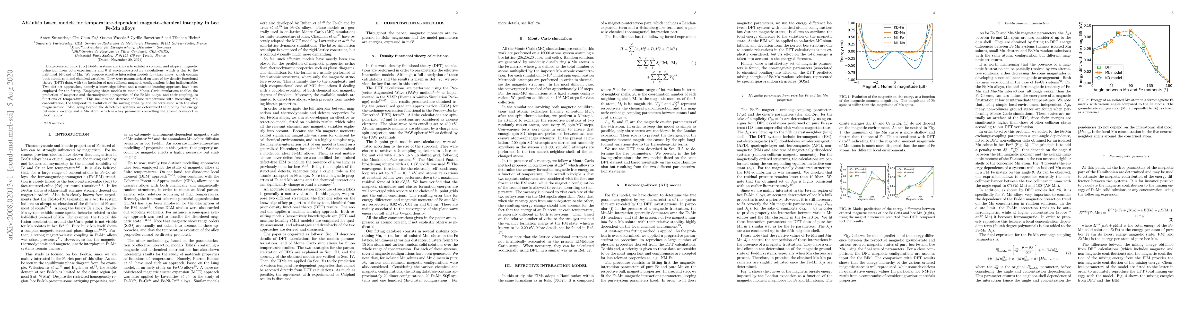 Thumbnail for Ab-initio based models for temperature-dependent magneto-chemical
  interplay in bcc Fe-Mn alloys