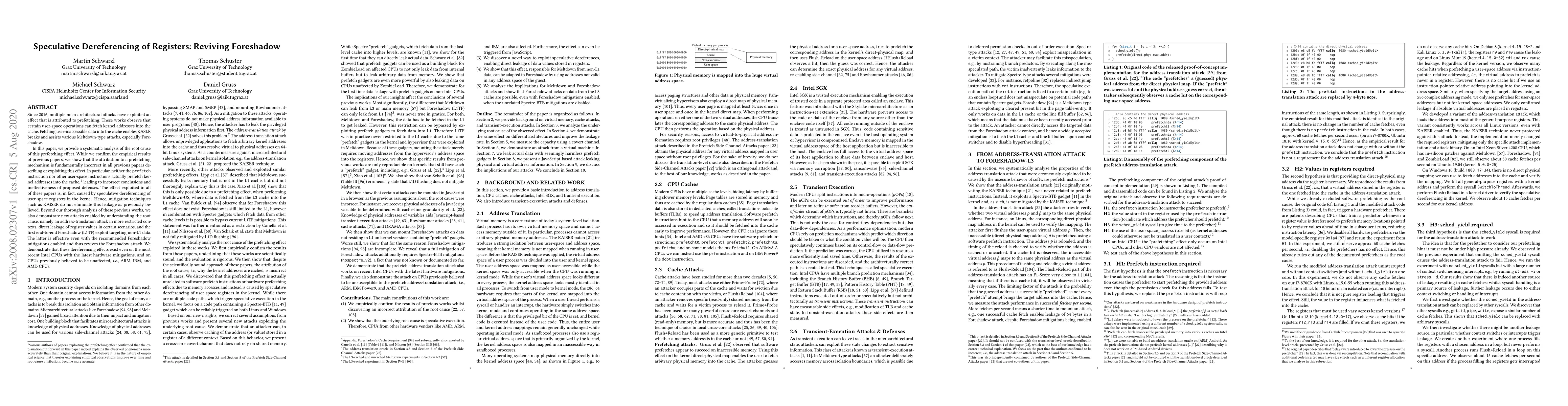 Thumbnail for Speculative Dereferencing of Registers:Reviving Foreshadow