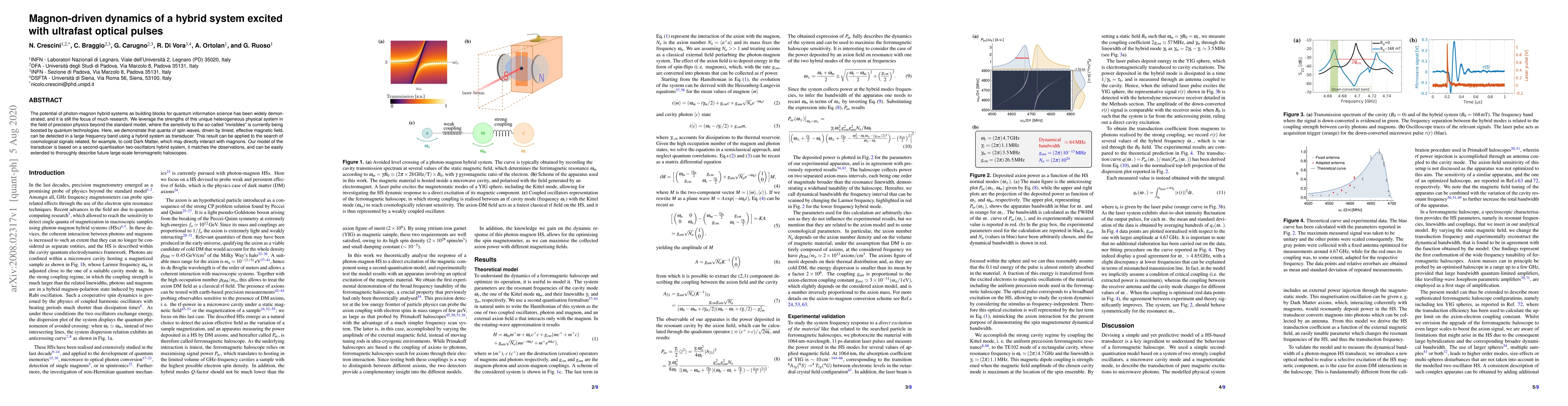 Thumbnail for Magnon-driven dynamics of a hybrid system excited with ultrafast optical
  pulses