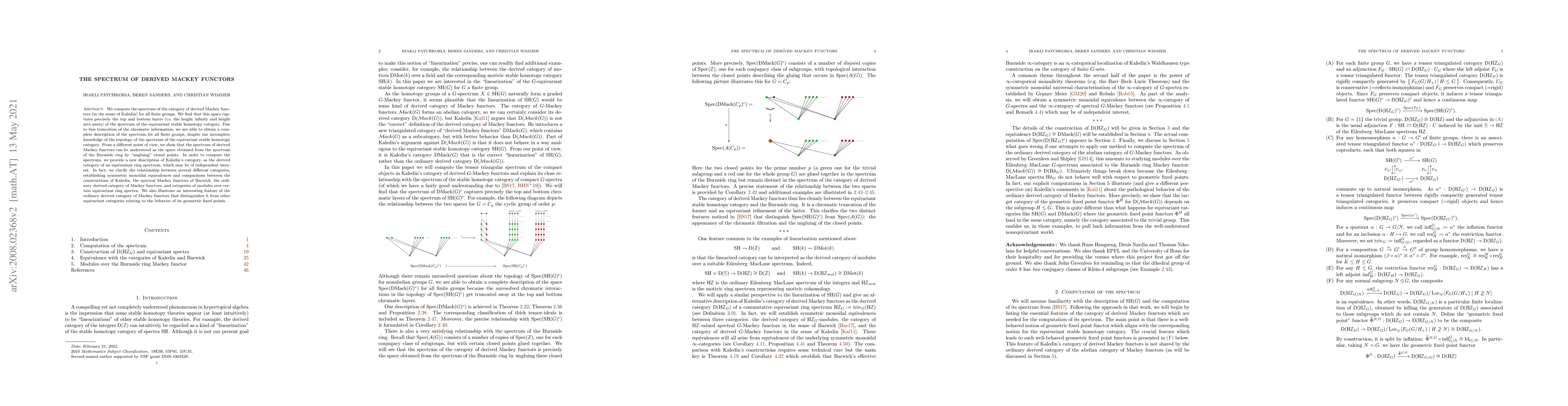 Thumbnail for The spectrum of derived Mackey functors
