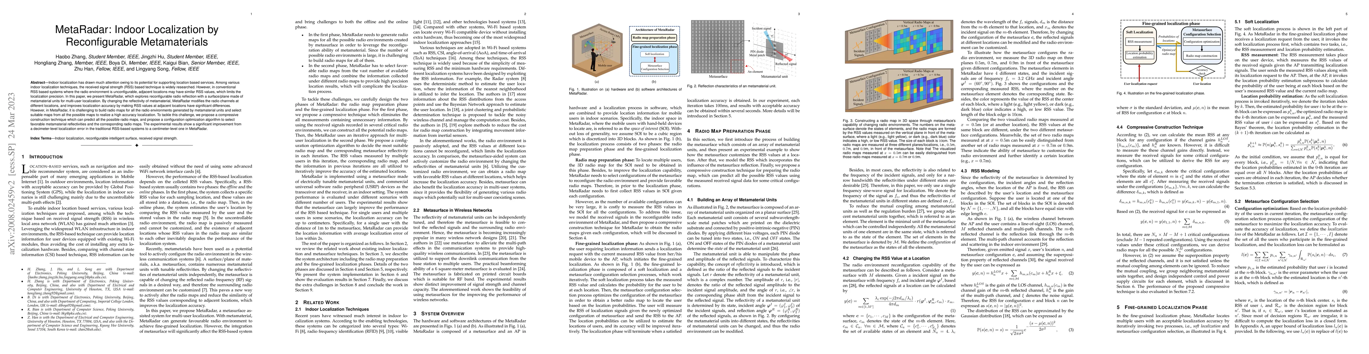 Thumbnail for MetaRadar: Indoor Localization by Reconfigurable Metamaterials