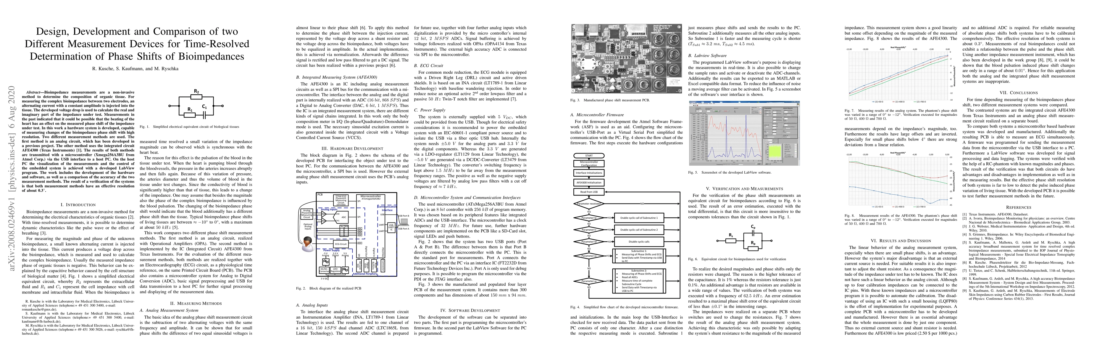 Thumbnail for Design, Development and Comparison of two Different Measurements Devices
  for Time-Resolved Determination of Phase Shifts of Bioimpedances