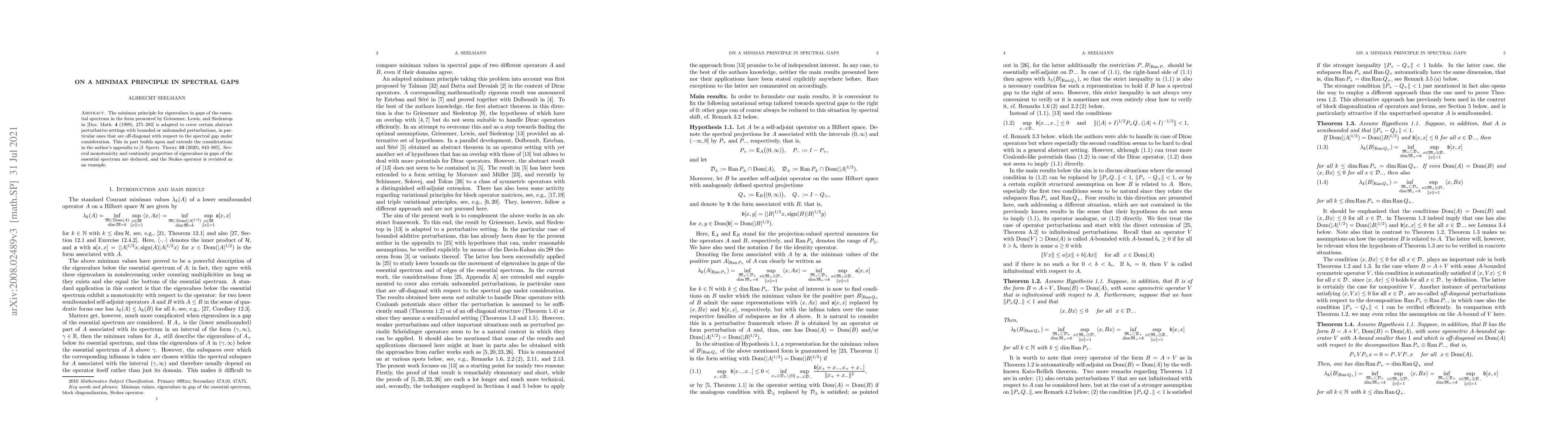 Thumbnail for On a minimax principle in spectral gaps