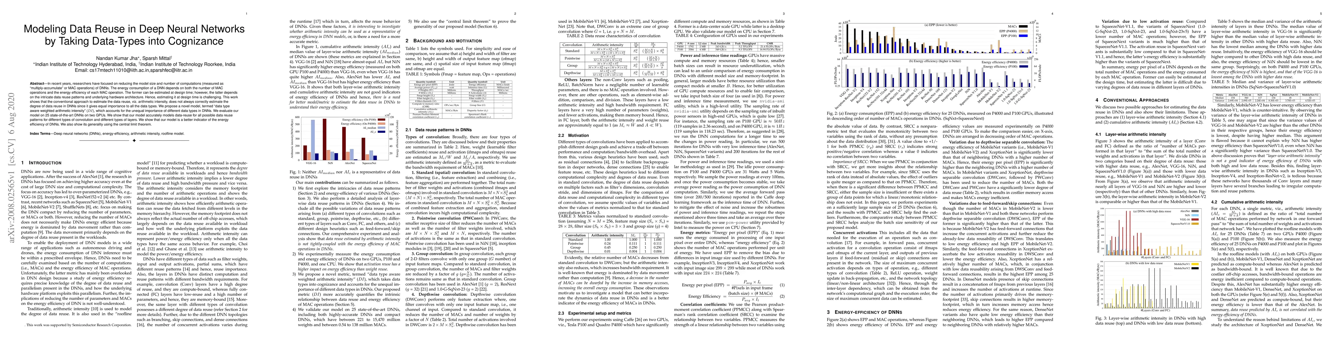 Thumbnail for Modeling Data Reuse in Deep Neural Networks by Taking Data-Types into
  Cognizance