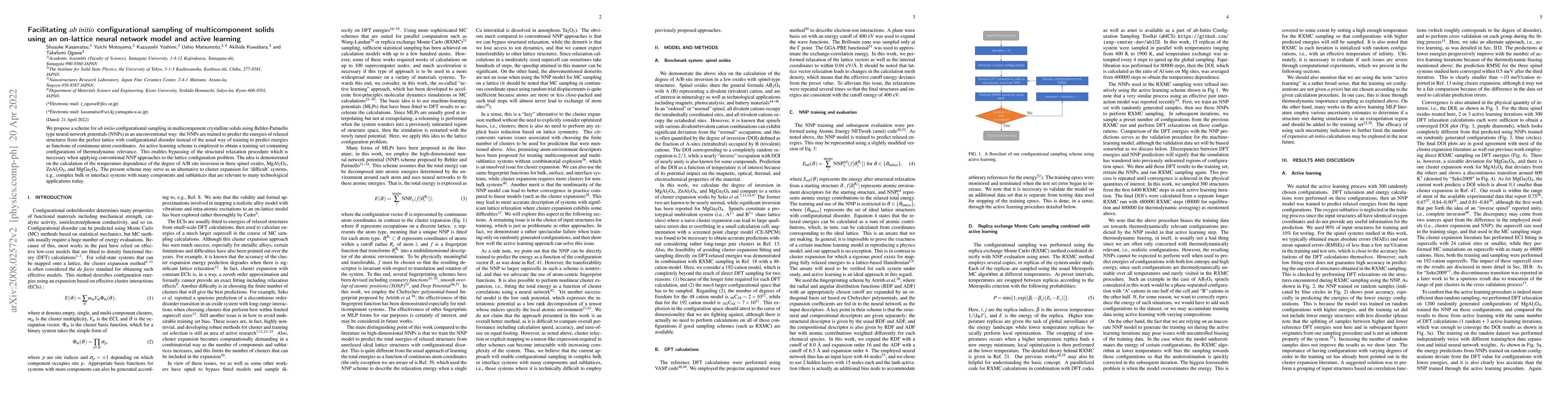Thumbnail for Facilitating {\it ab initio} configurational sampling of multicomponent
  solids using an on-lattice neural network model and active learning