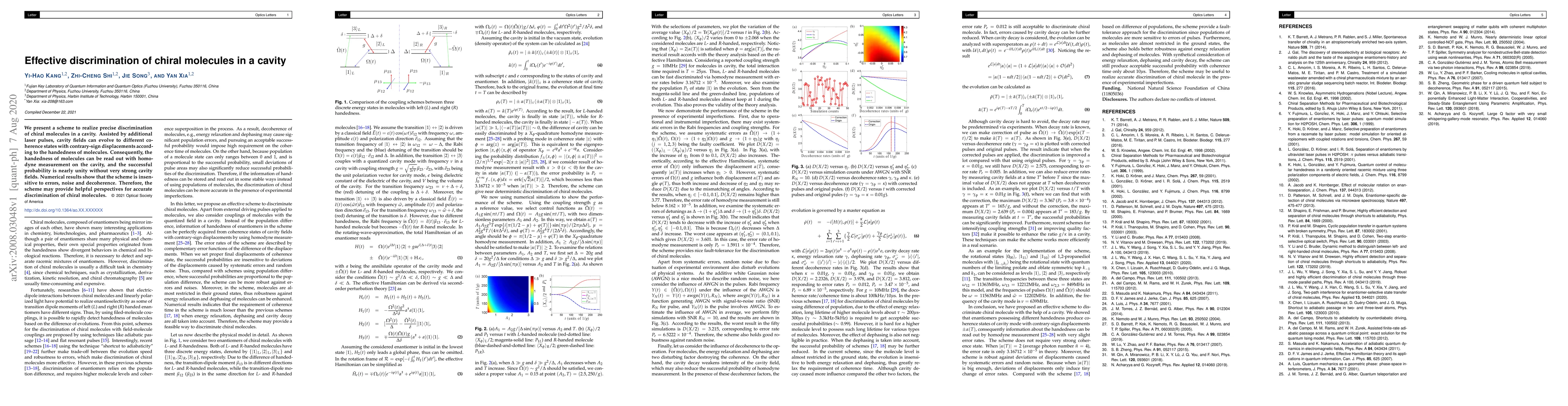 Thumbnail for Effective discrimination of chiral molecules in a cavity