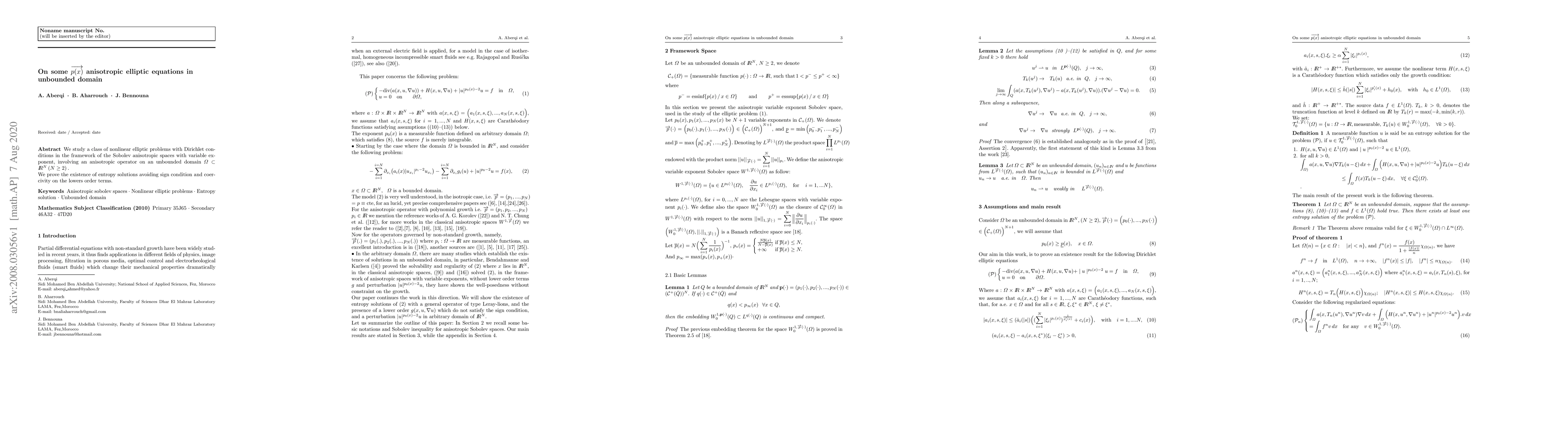 Thumbnail for On some $\overrightarrow{p(x)}$ anisotropic elliptic equations in
  unbounded domain
