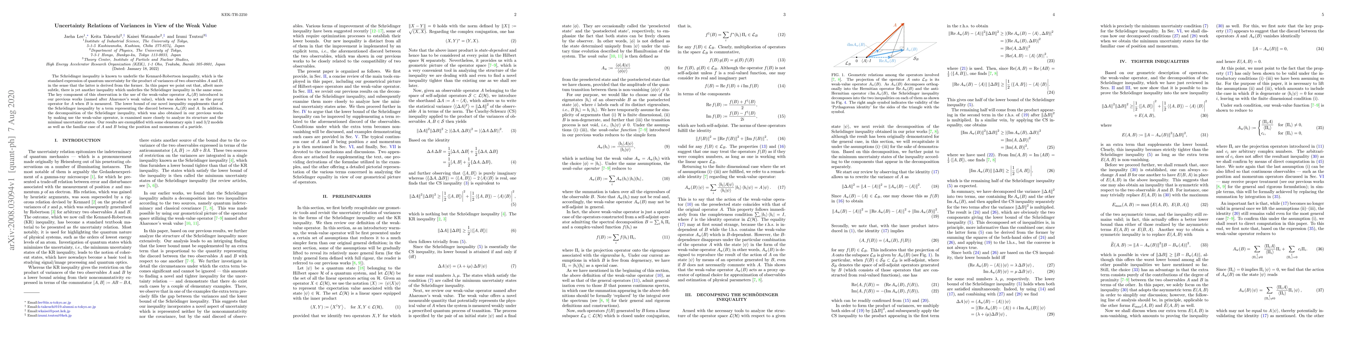 Thumbnail for Uncertainty Relations of Variances in View of the Weak Value