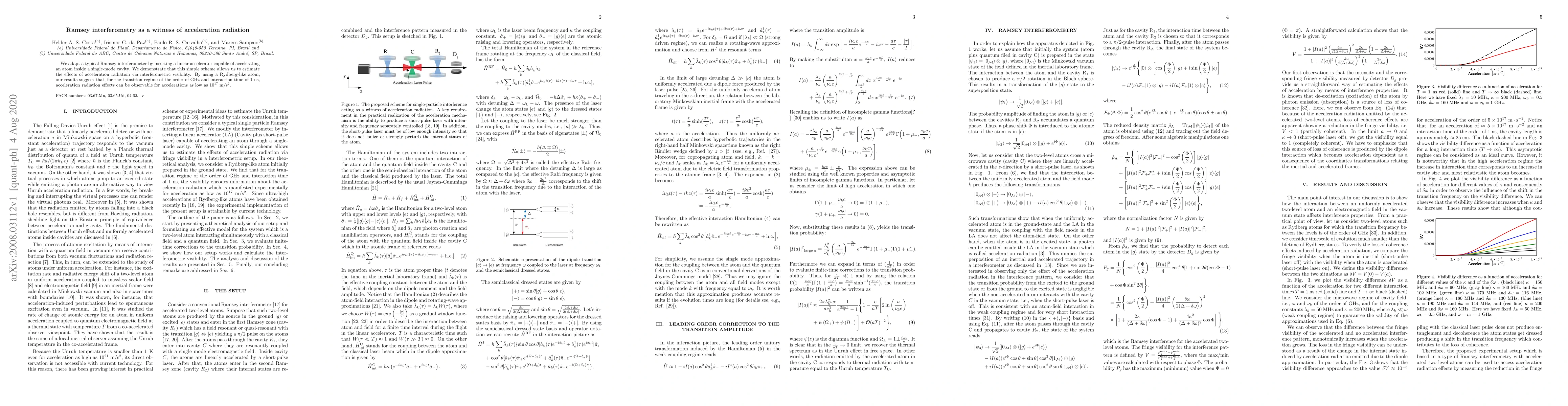 Thumbnail for Ramsey interferometry as a witness of acceleration radiation