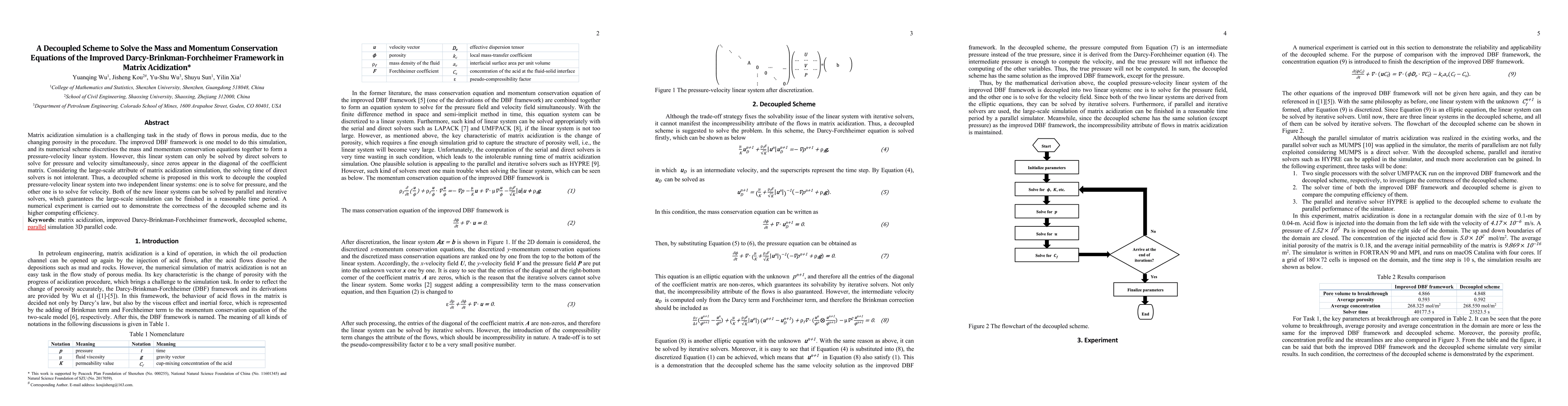 Thumbnail for A Decoupled Scheme to Solve the Mass and Momentum Conservation Equations
  of the Improved Darcy-Brinkman-Forchheimer Framework in Matrix Acidization