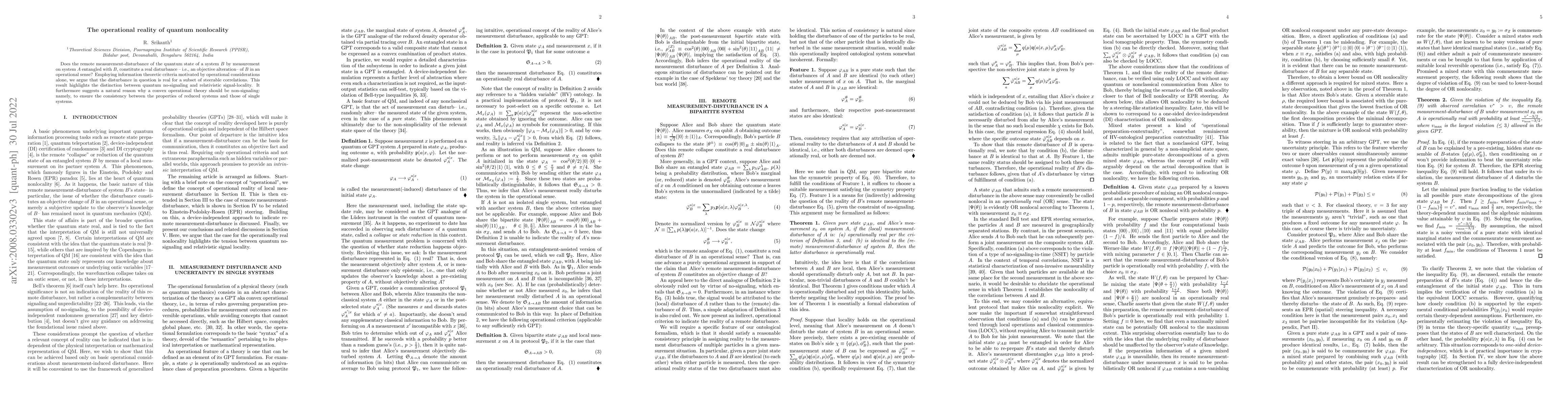 Thumbnail for The operational reality of quantum nonlocality