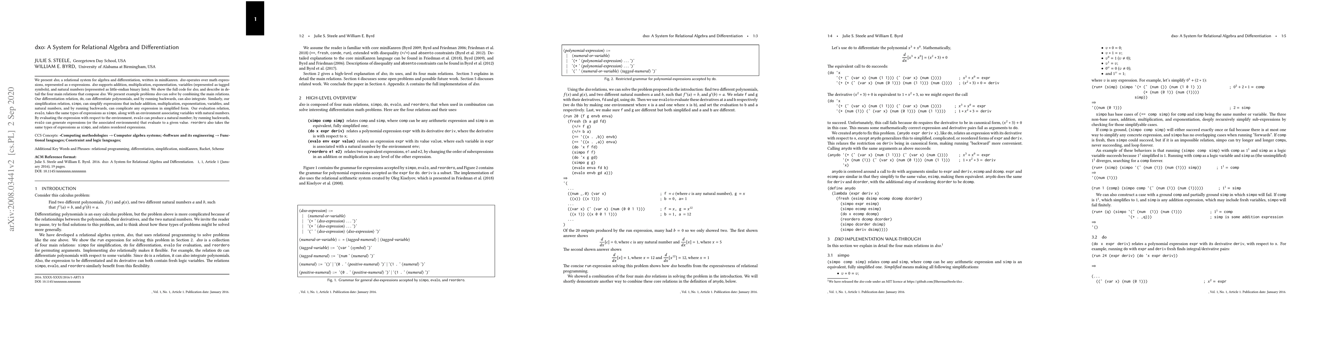 Thumbnail for dxo: A System for Relational Algebra and Differentiation