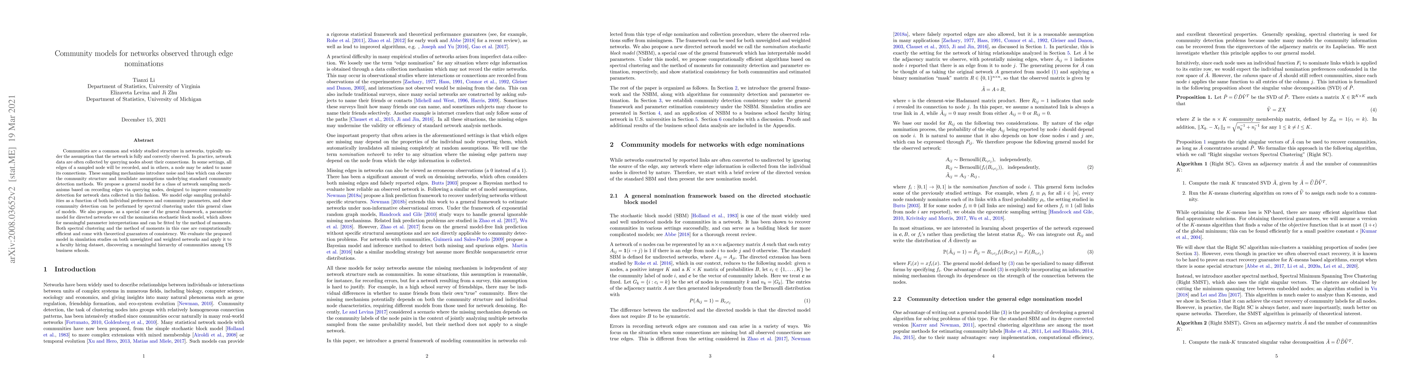 Thumbnail for Community models for networks observed through edge nominations