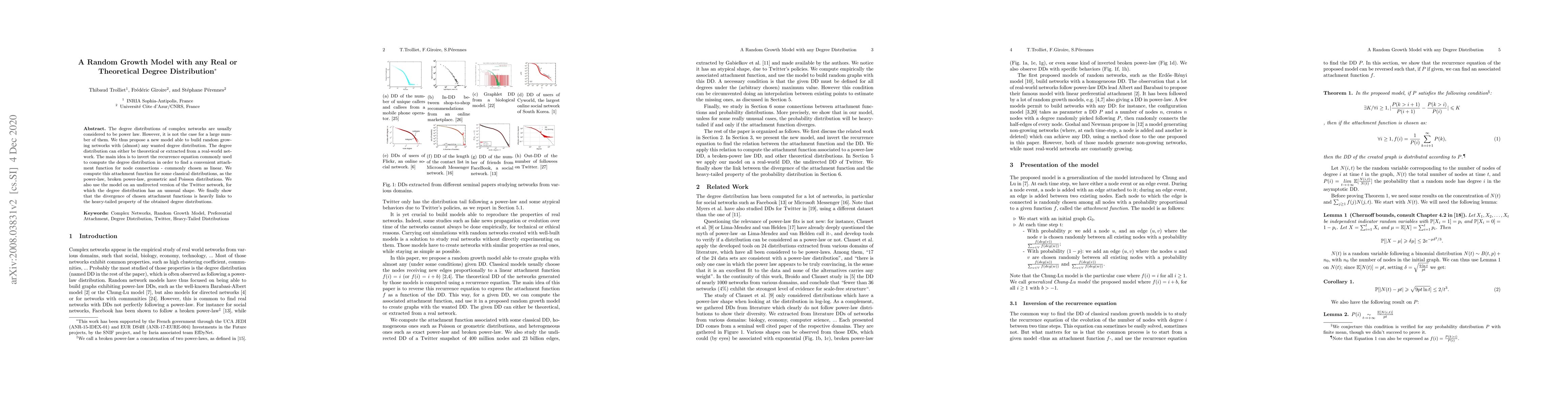 Thumbnail for A Random Growth Model with any Real or Theoretical Degree Distribution