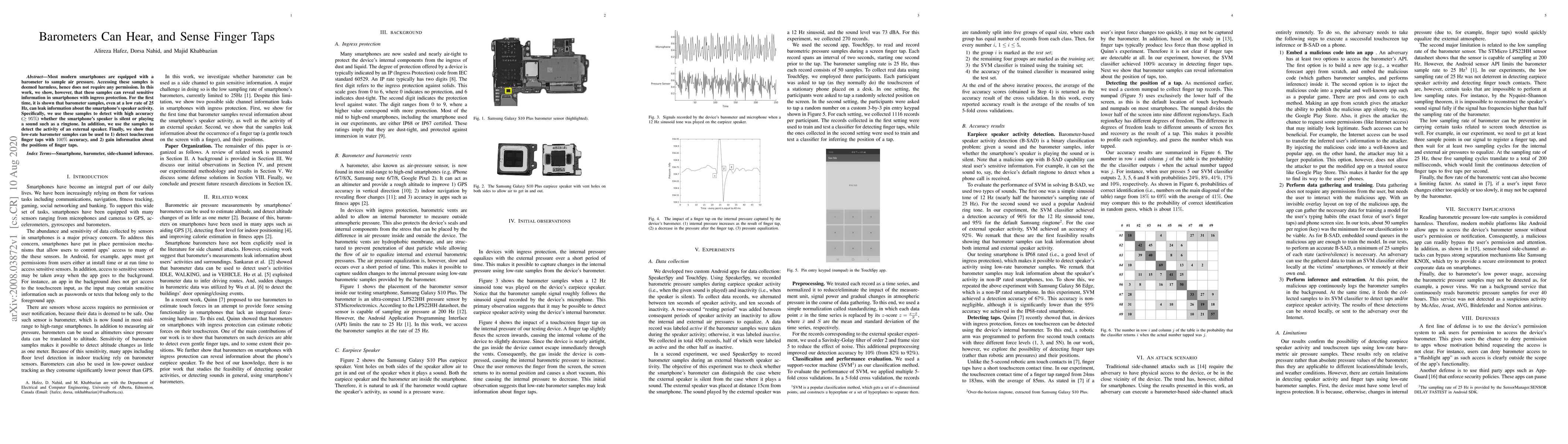 Thumbnail for Barometers Can Hear, and Sense Finger Taps