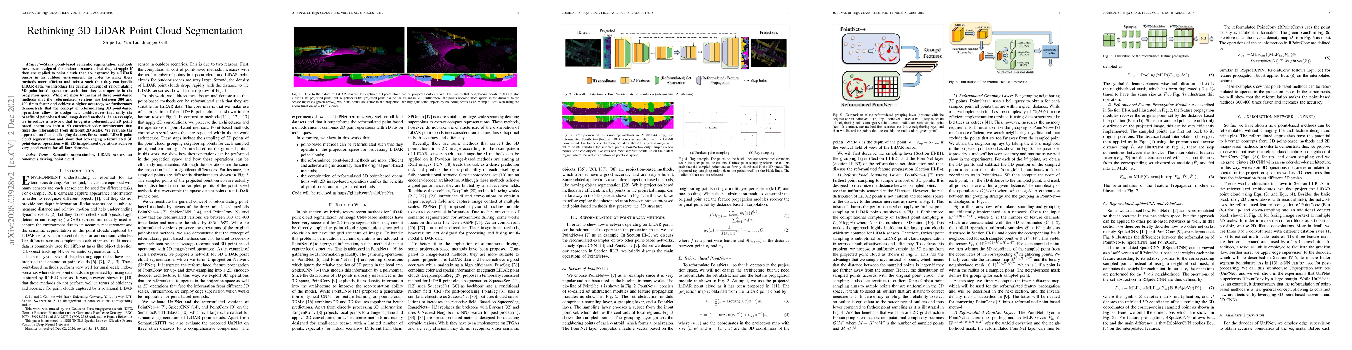 Thumbnail for Rethinking 3D LiDAR Point Cloud Segmentation