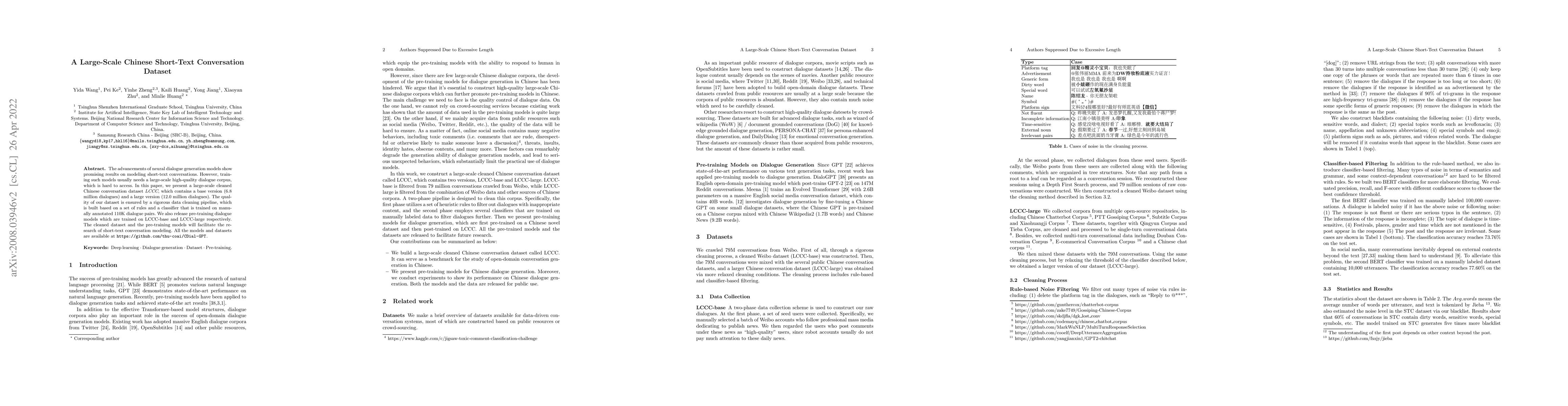 Thumbnail for A Large-Scale Chinese Short-Text Conversation Dataset