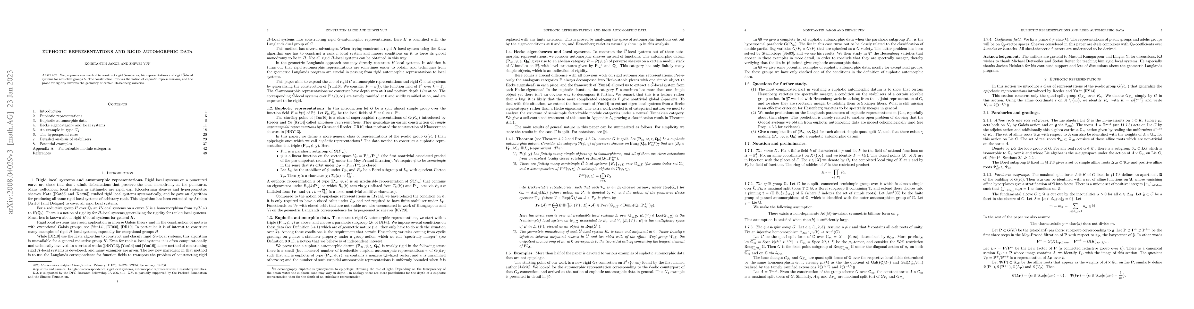 Thumbnail for Euphotic representations and rigid automorphic data