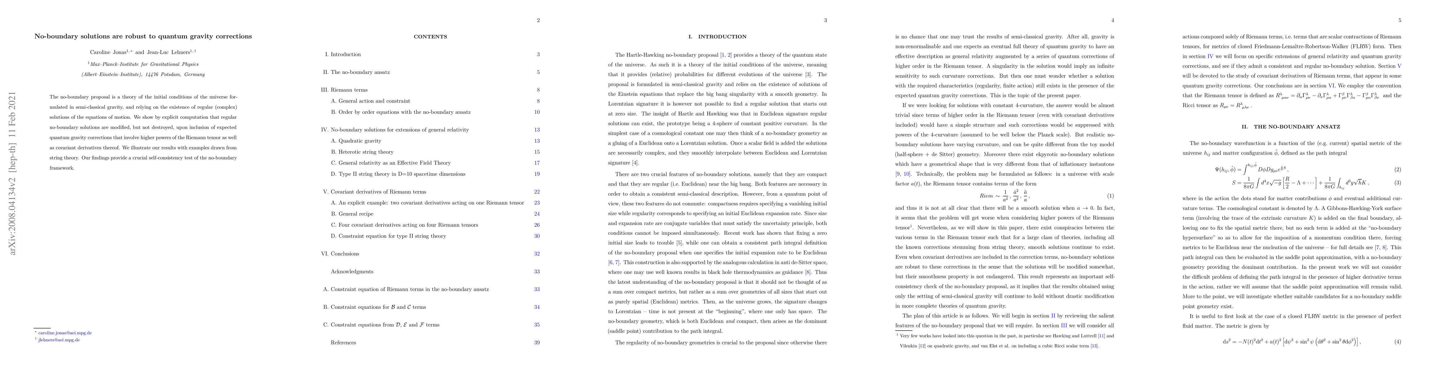 Thumbnail for No-boundary solutions are robust to quantum gravity corrections