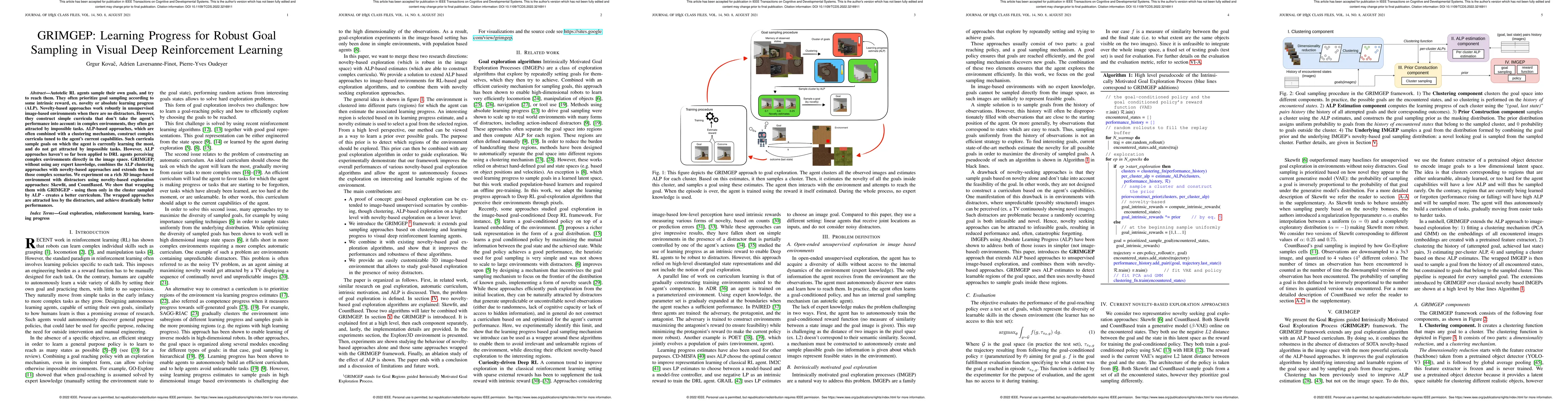 Thumbnail for GRIMGEP: Learning Progress for Robust Goal Sampling in Visual Deep
  Reinforcement Learning