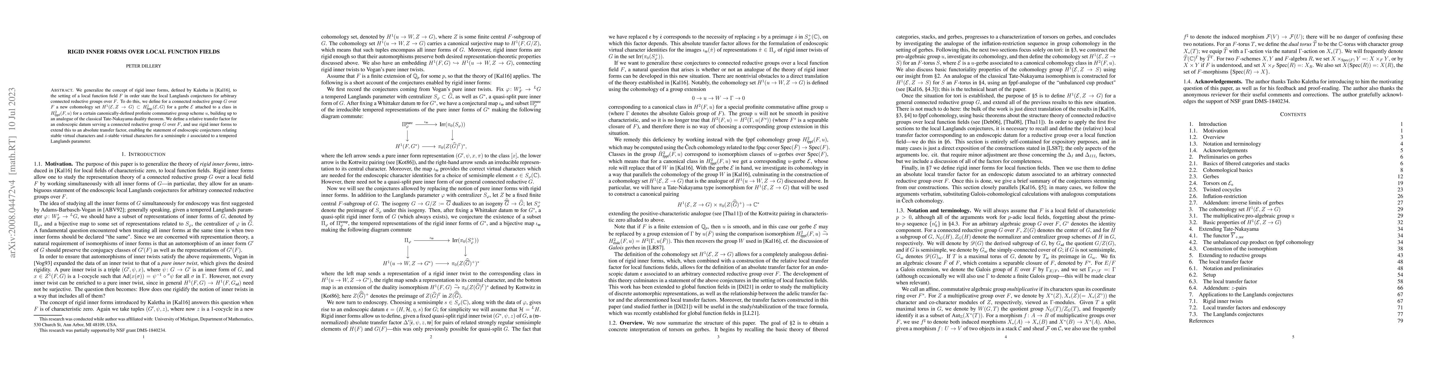 Thumbnail for Rigid inner forms over local function fields