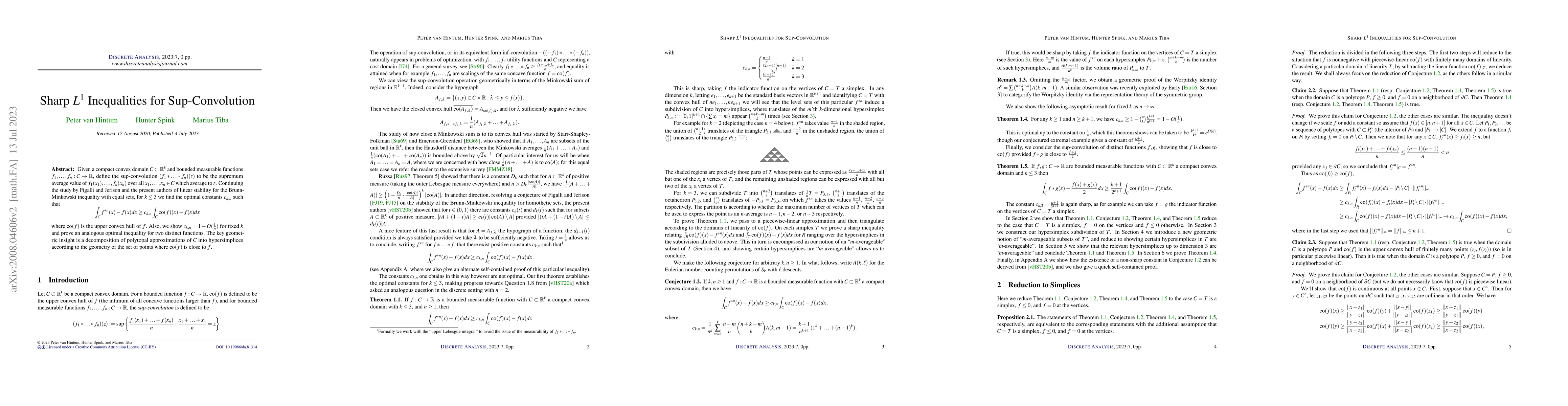 Thumbnail for Sharp L1 Inequalities for Sup-Convolution