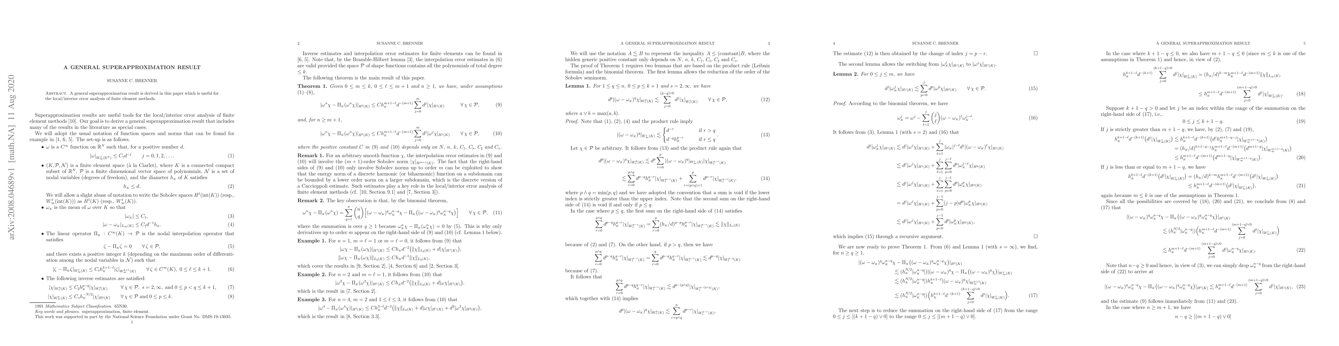 Thumbnail for A General Superapproximation Result