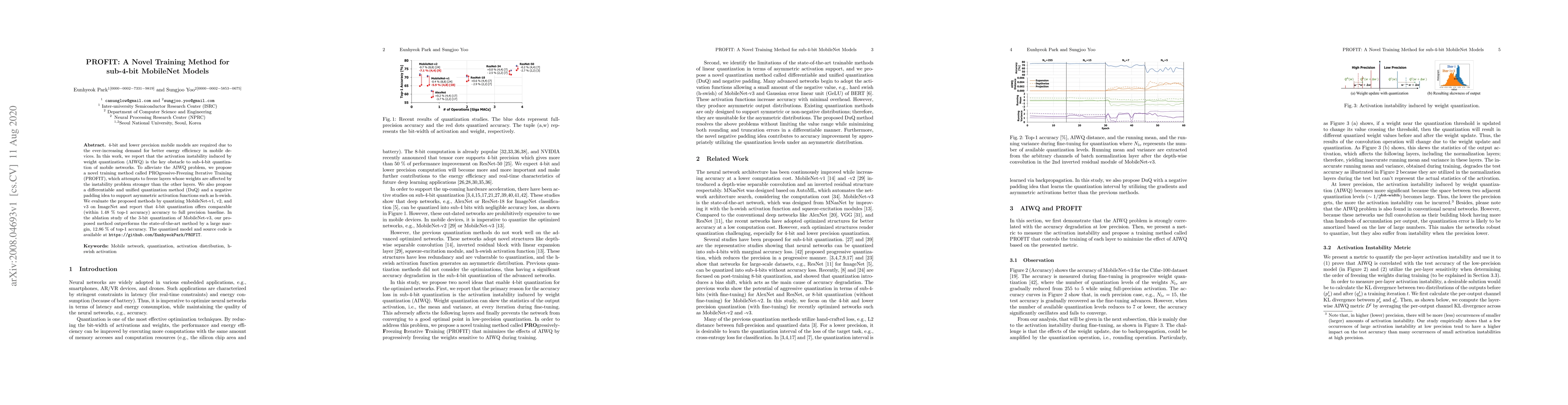 Thumbnail for PROFIT: A Novel Training Method for sub-4-bit MobileNet Models