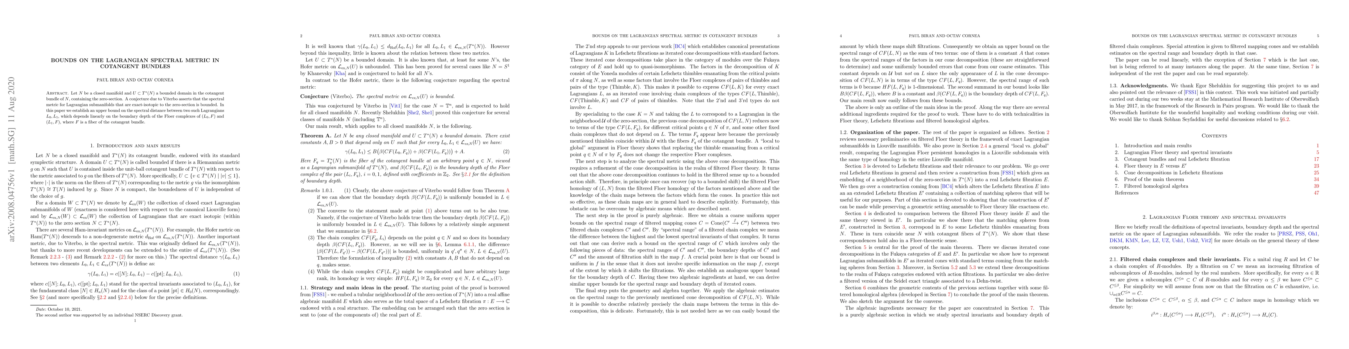 Thumbnail for Bounds on the Lagrangian spectral metric in cotangent bundles