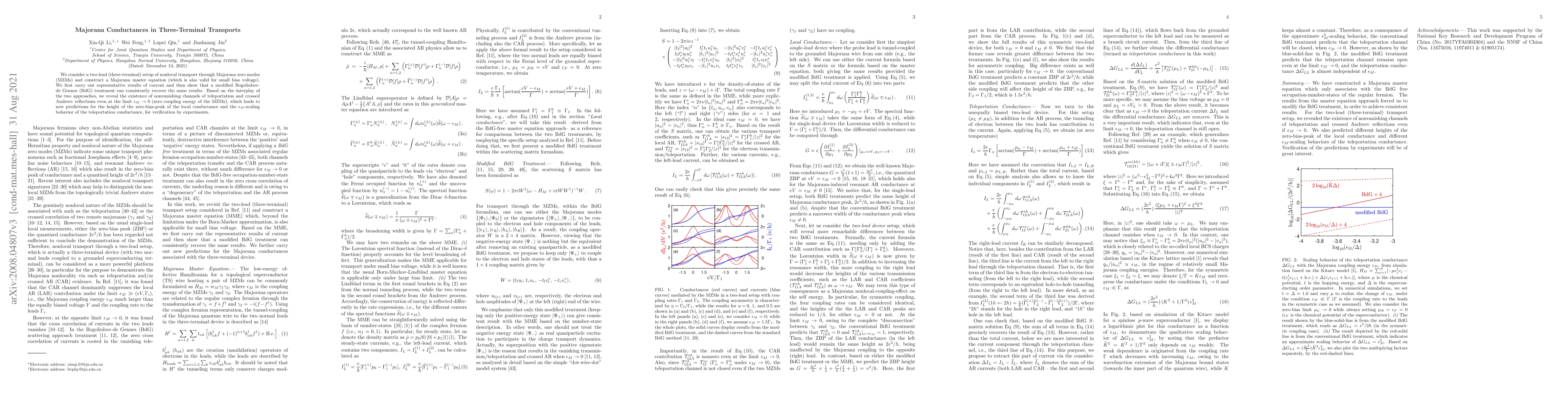 Thumbnail for Majorana Conductances in Three-Terminal Transports