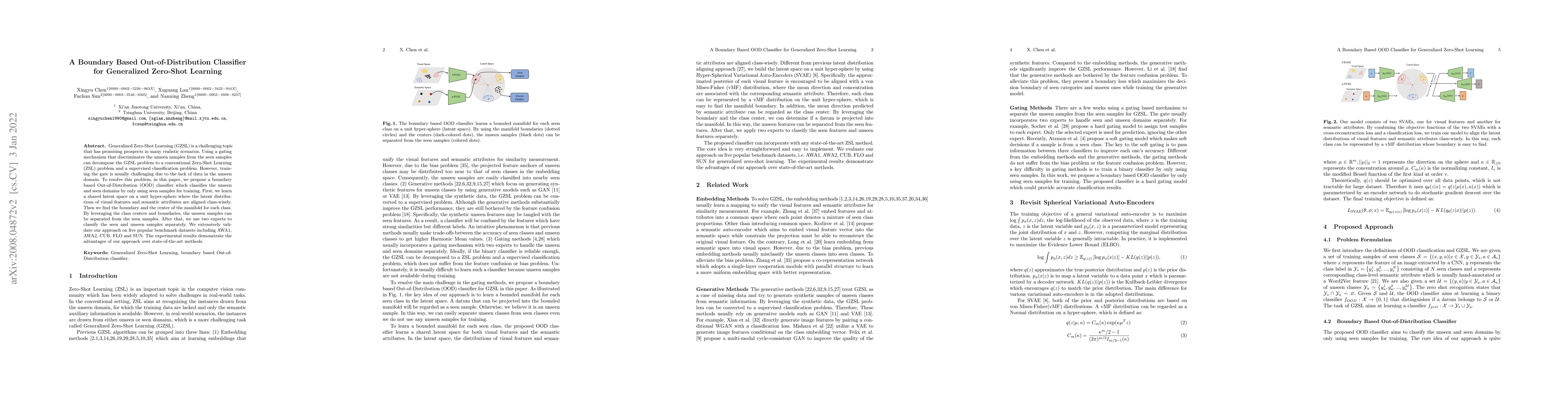 Thumbnail for A Boundary Based Out-of-Distribution Classifier for Generalized
  Zero-Shot Learning