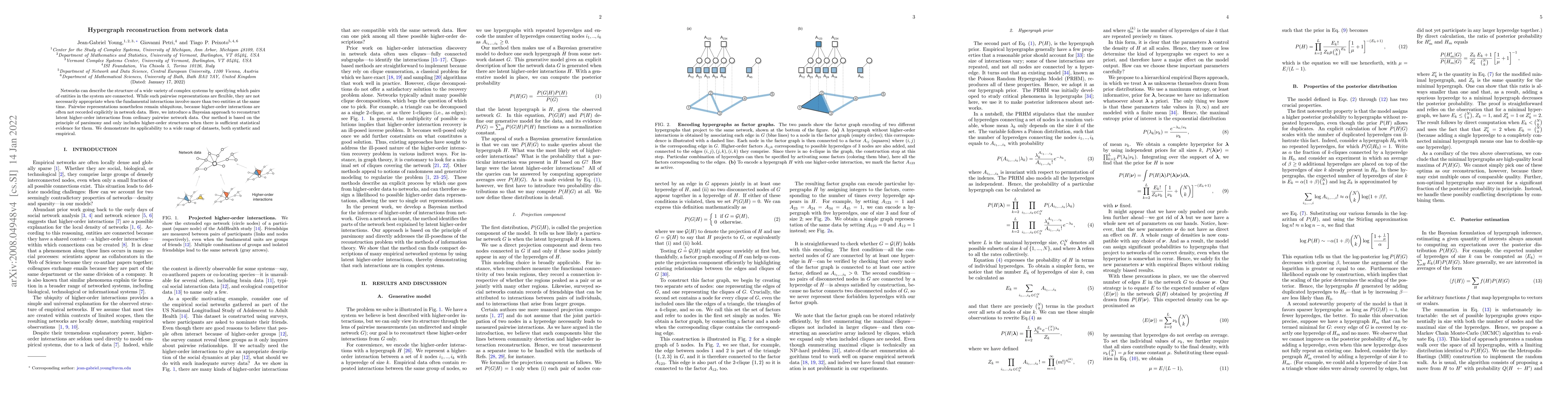 Thumbnail for Hypergraph reconstruction from network data