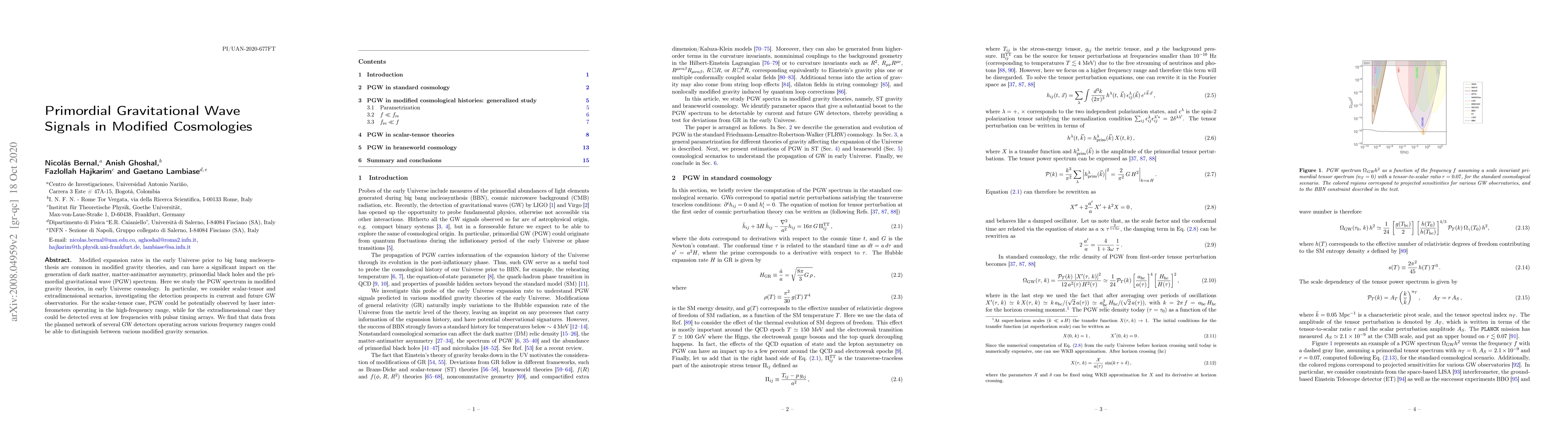 Thumbnail for Primordial Gravitational Wave Signals in Modified Cosmologies