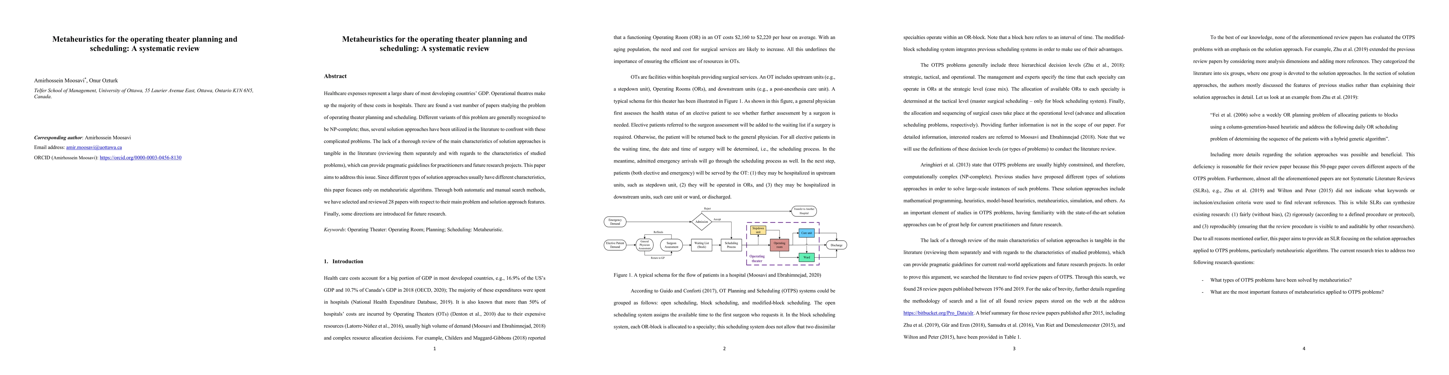 Thumbnail for Metaheuristics for the operating theater planning and scheduling: A
  systematic review