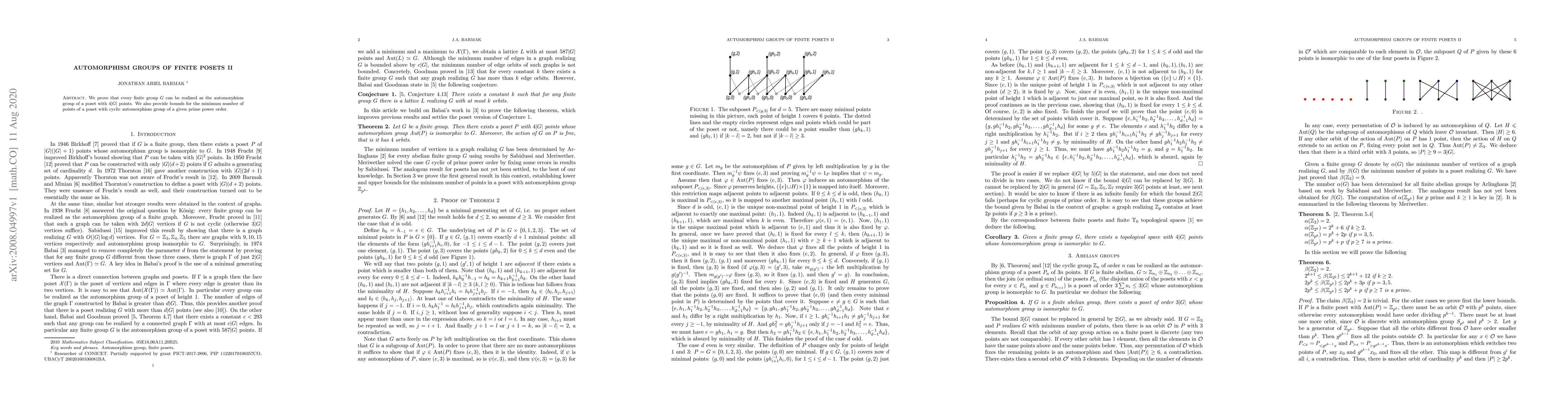 Thumbnail for Automorphism groups of finite posets II