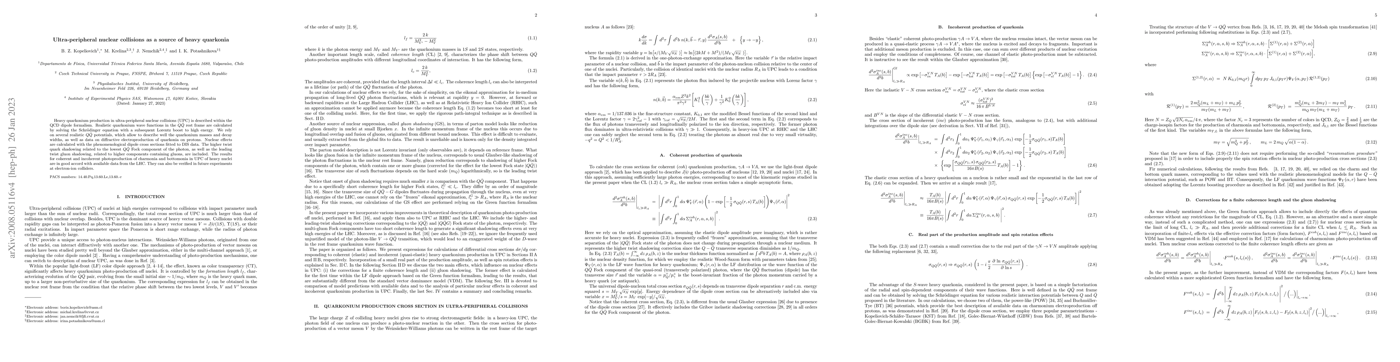 Thumbnail for Ultra-peripheral nuclear collisions as a source of heavy quarkonia