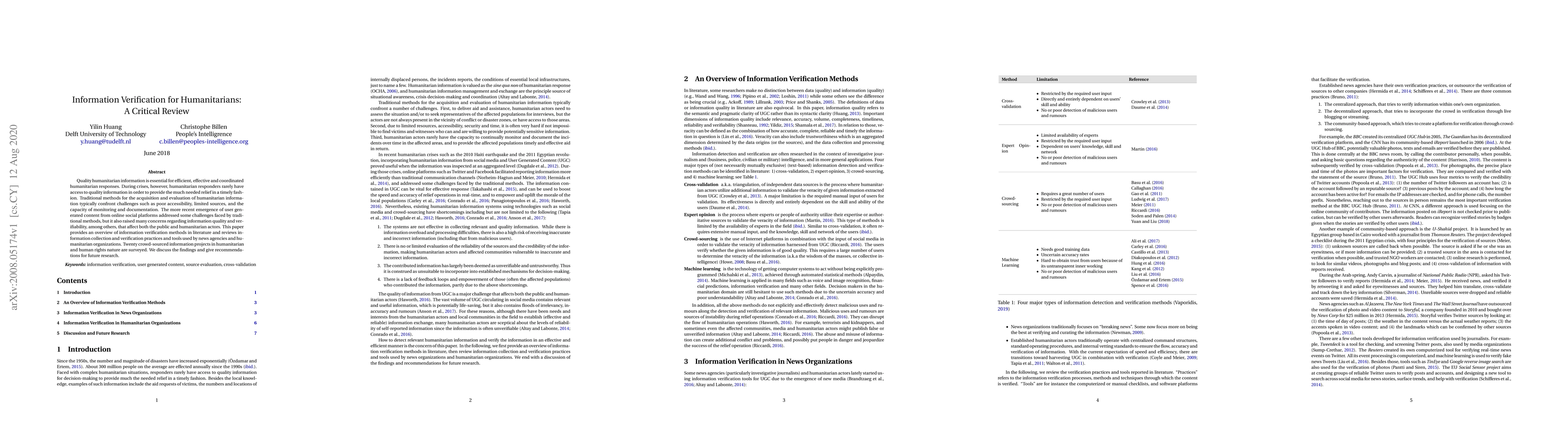 Thumbnail for Information Verification for Humanitarians: A Critical Review