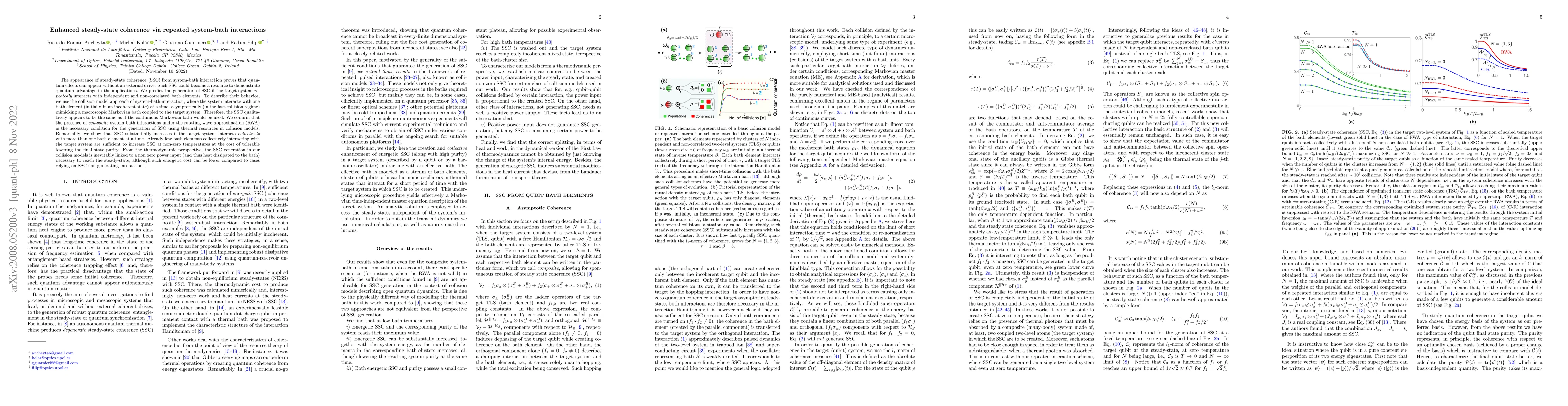 Thumbnail for Enhanced steady-state coherence via repeated system-bath interactions