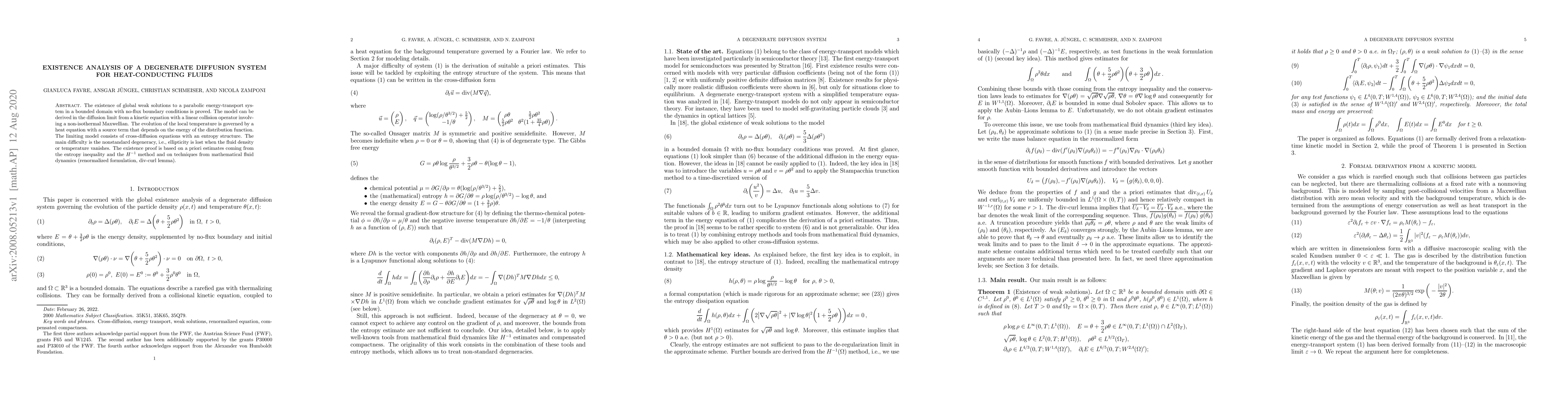 Thumbnail for Existence analysis of a degenerate diffusion system for heat-conducting
  fluids