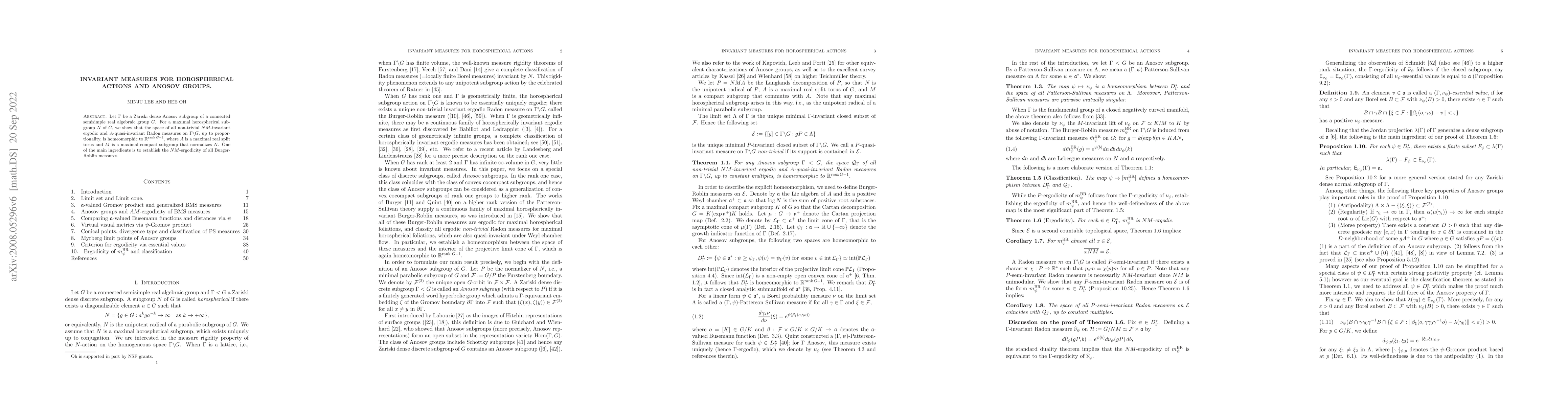Thumbnail for Invariant measures for horospherical actions and Anosov groups