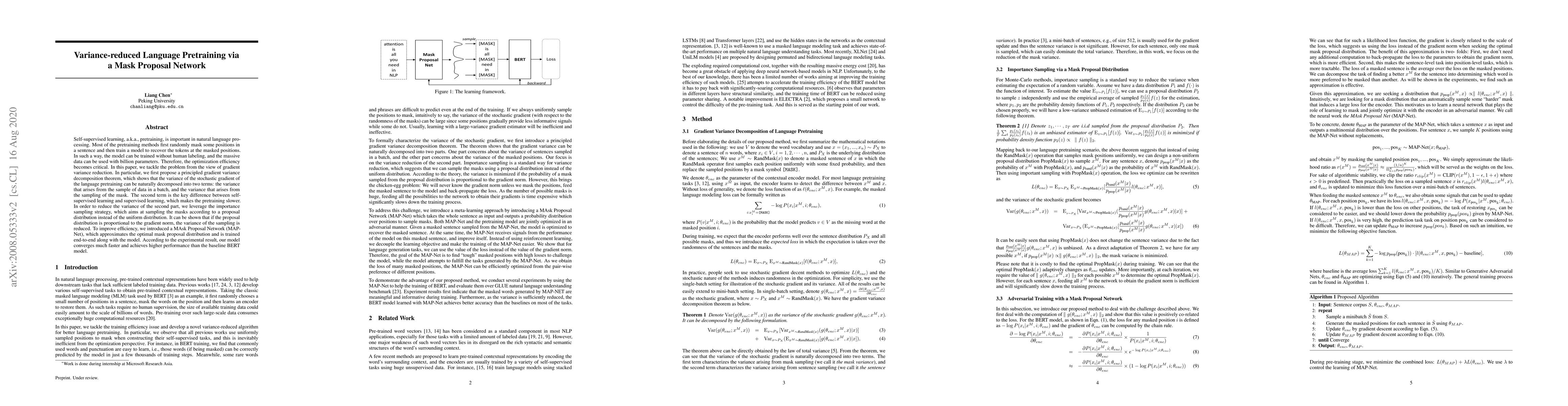 Thumbnail for Variance-reduced Language Pretraining via a Mask Proposal Network