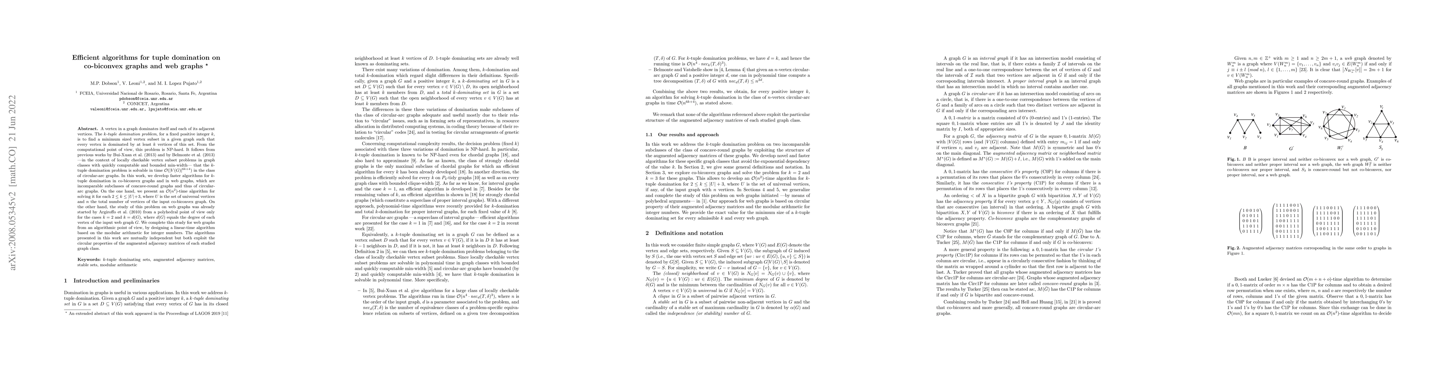 Thumbnail for Efficient algorithms for tuple domination on co-biconvex graphs and web
  graphs