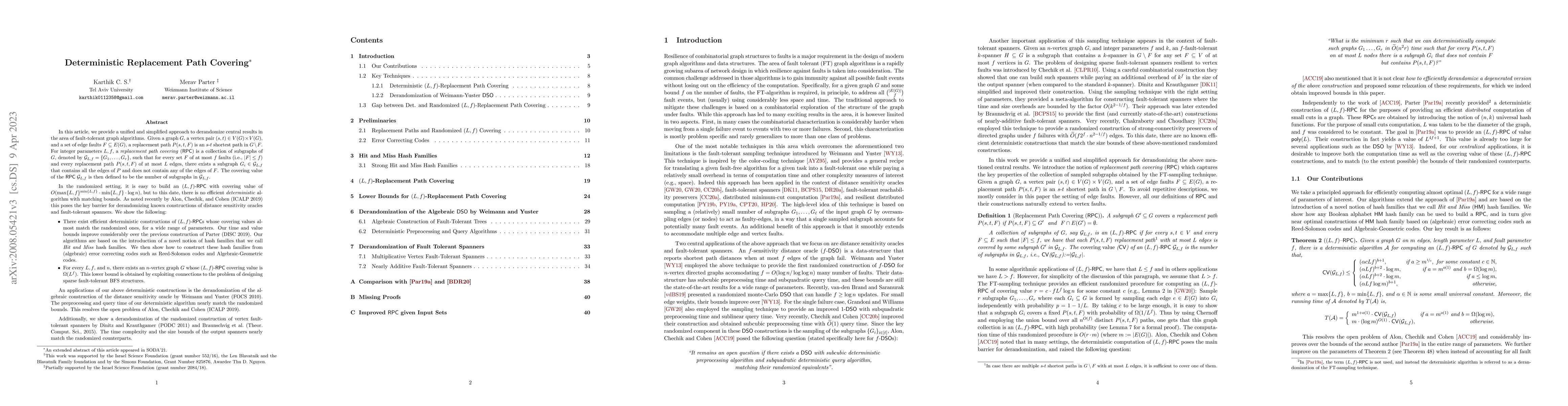 Thumbnail for Deterministic Replacement Path Covering