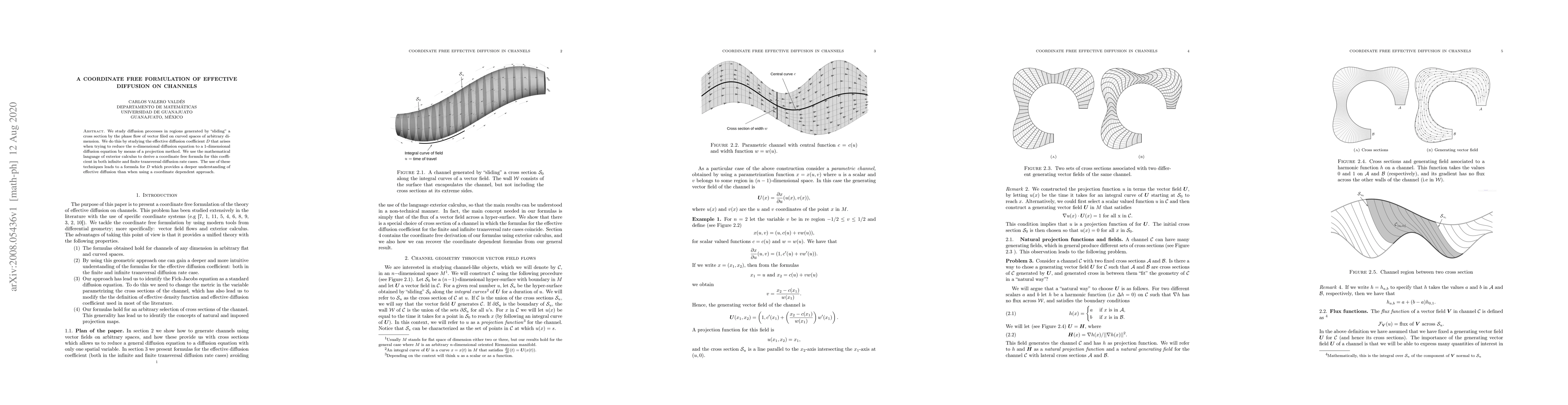 Thumbnail for A Coordinate Free Formulation of Effective Diffusion on Channels
