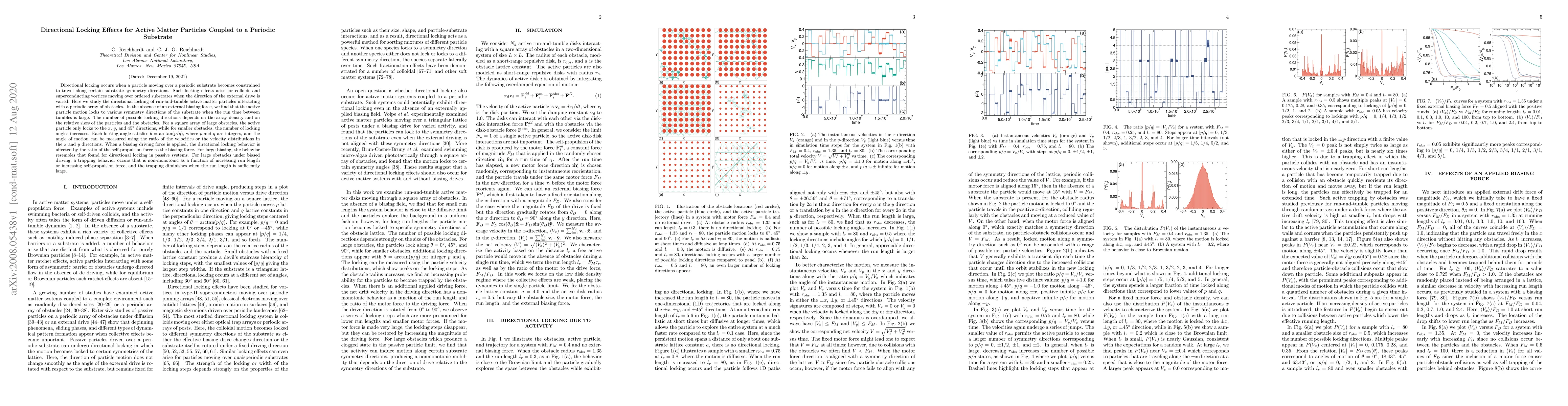 Thumbnail for Directional Locking Effects for Active Matter Particles Coupled to a
  Periodic Substrate