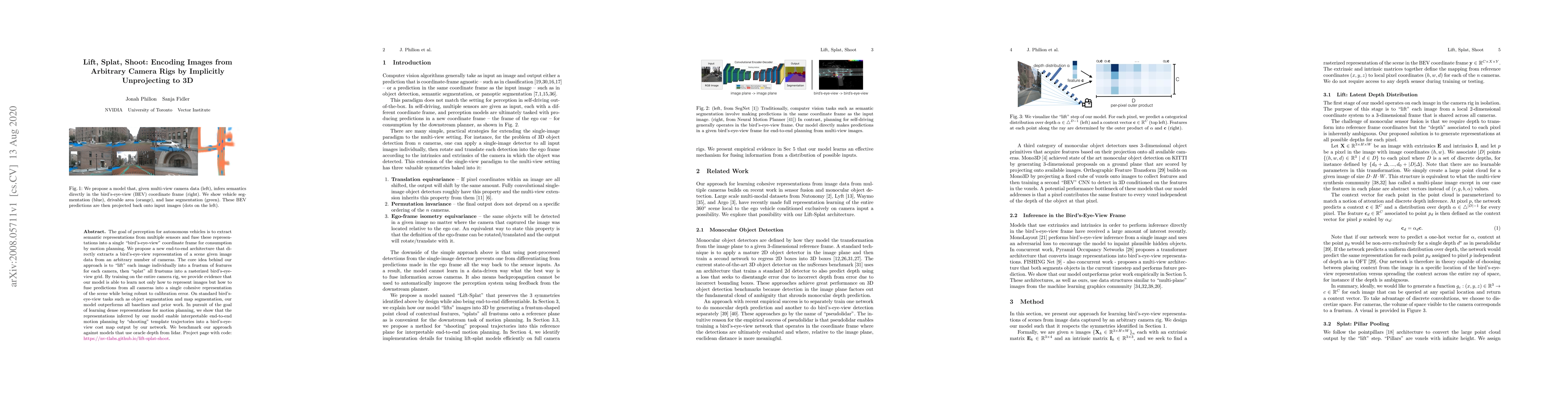 Thumbnail for Lift, Splat, Shoot: Encoding Images From Arbitrary Camera Rigs by
  Implicitly Unprojecting to 3D