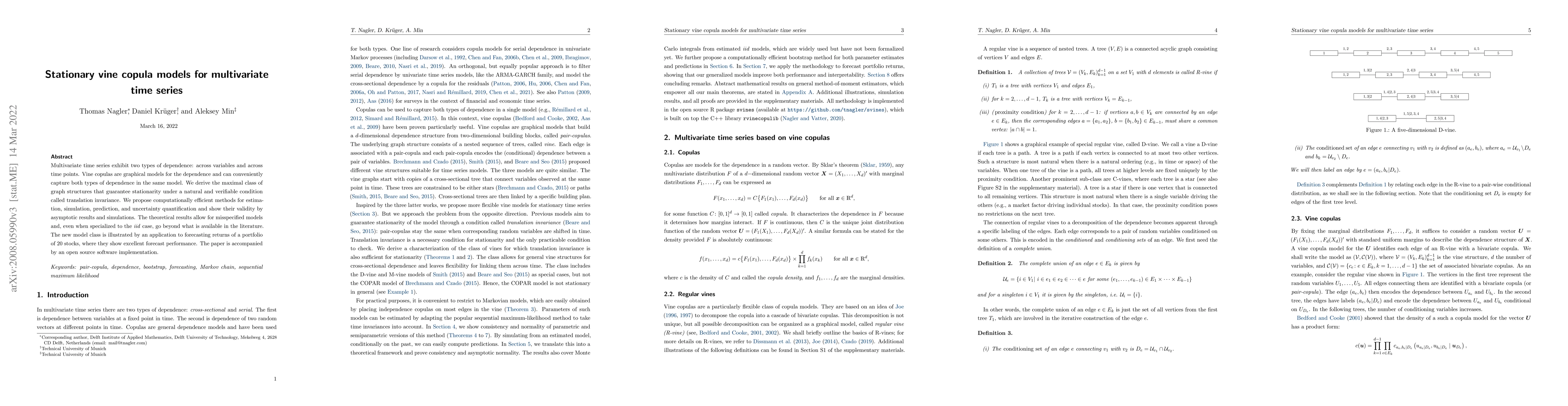 Thumbnail for Stationary vine copula models for multivariate time series