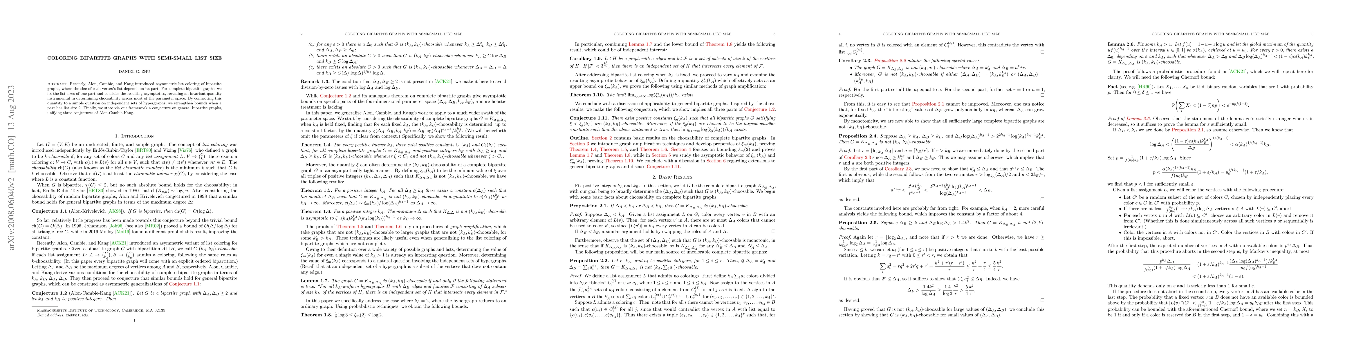 Thumbnail for Coloring bipartite graphs with semi-small list size