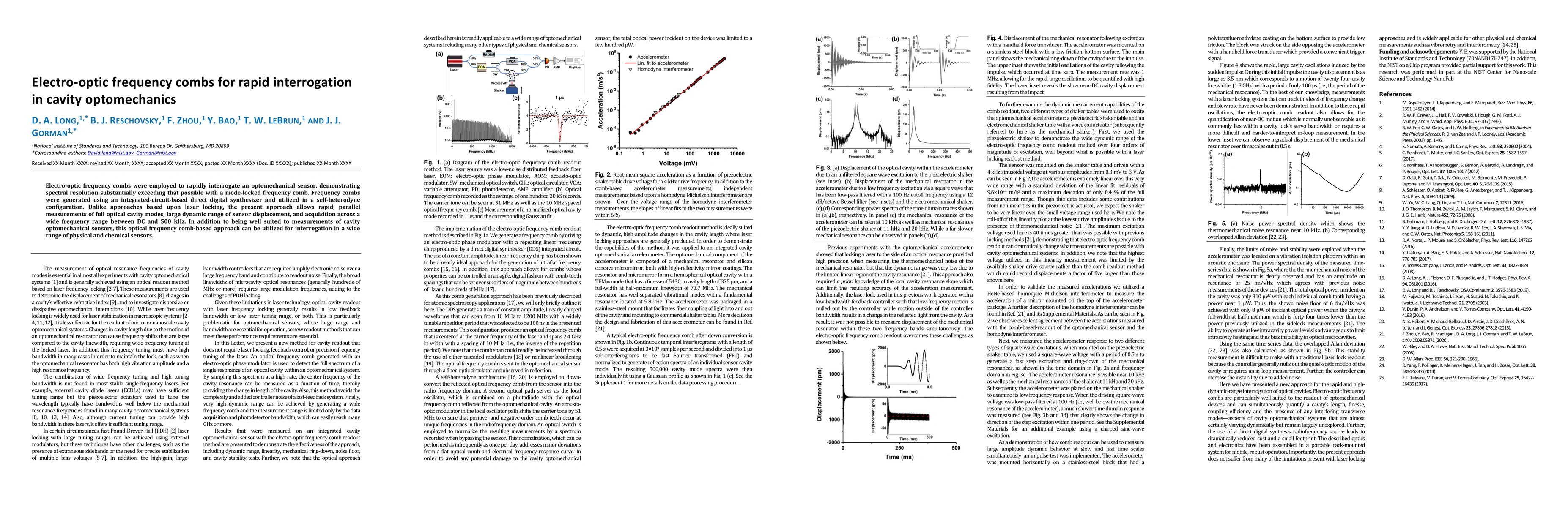 Thumbnail for Electro-optic frequency combs for rapid interrogation in cavity
  optomechanics