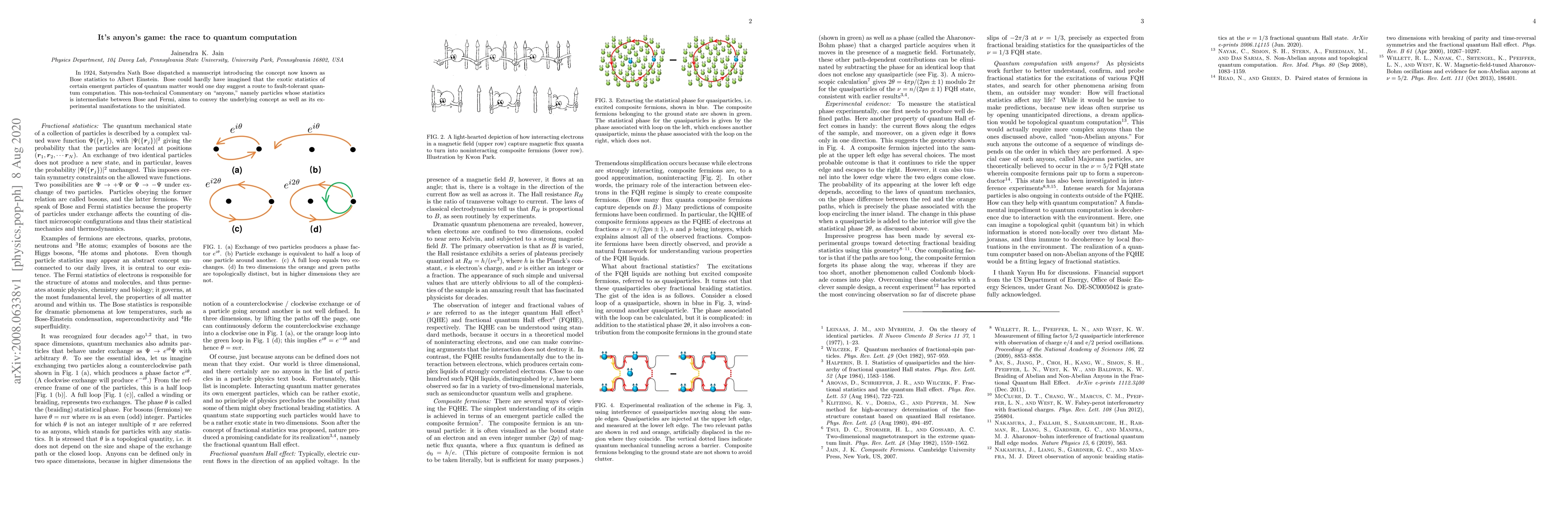 Thumbnail for It's anyon's game: the race to quantum computation